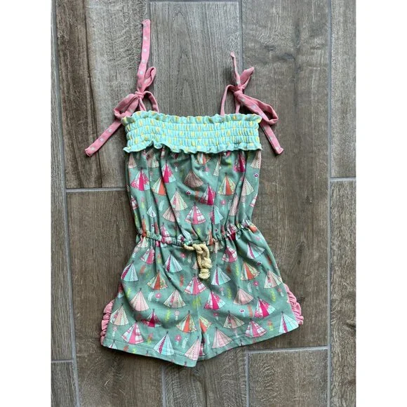 Matilda Jane Campfire Stories Romper Sz 4 - Picture 1 of 5
